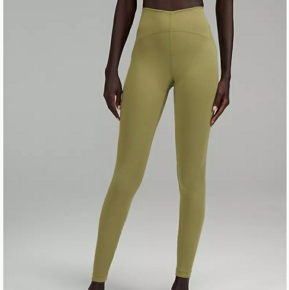 Lululemon Instill High Rise PullOn Bronze Green Moisture Wicking Stretch Legging - Picture 13 of 15